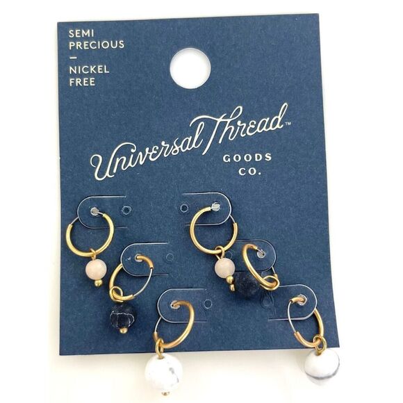 Bundle Sale 3 for $15 | Universal Thread Goods Co. Semi-Precious Hoop Trio - Picture 3 of 8